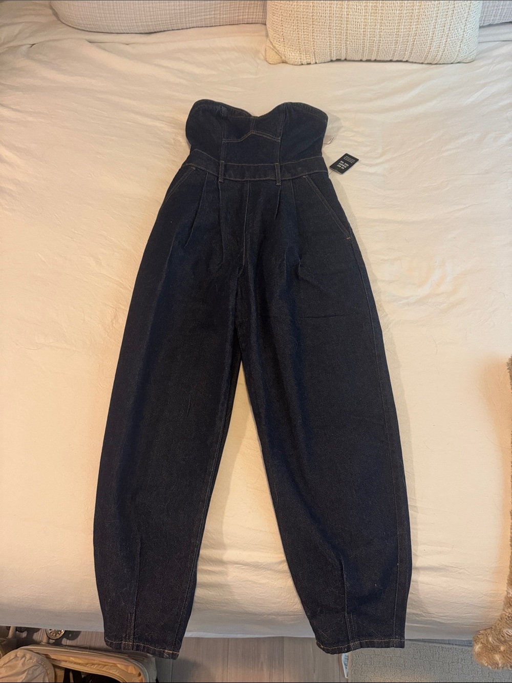 NWT Express Strapless Dark Denim Jumpsuit